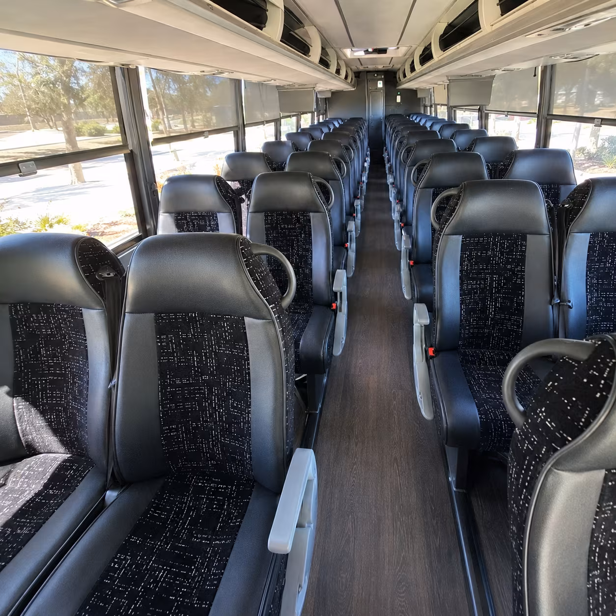 rock hill 56 passenger charter bus interior