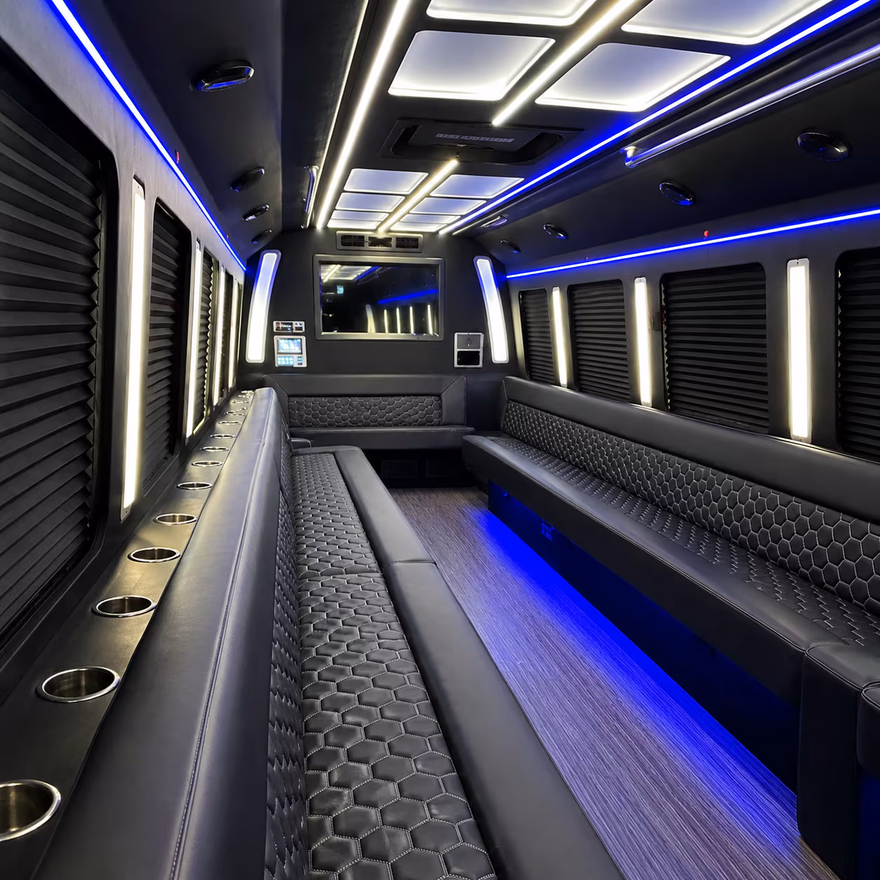 rock hill party bus rental interior