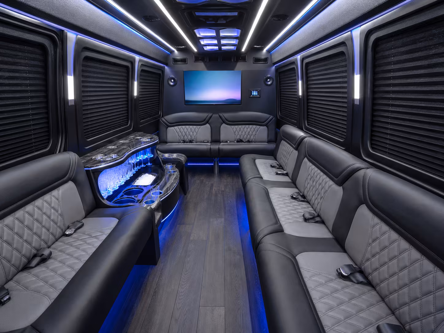 rock hill sprinter limousine inside
